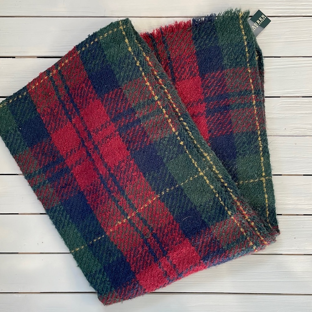 NWT Ralph Lauren Large Plaid Shawl